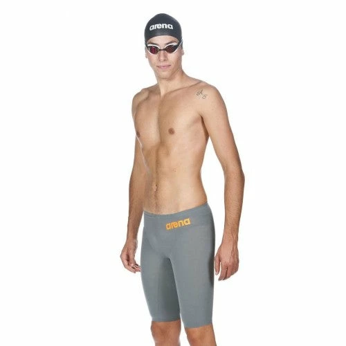 Arena - Mens Jammer Powerskin R-EVO ONE Grey/Orange 2 Arena - Mens Jammer Powerskin R-EVO ONE Grey/Orange - Image 2