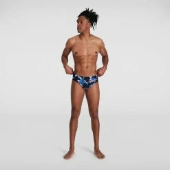 Speedo - Mens Brief Bio-Illuminate Allover 8cm Black/Blue