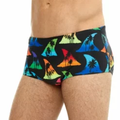 Maru - Mens Trunk Shark Bait Pacer Trainer Black/Multi -Men's Swimwear Sales Store MS0060 SHARK BAIT PACER TRAINER 3 grande 1