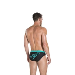 Speedo - Mens Brief 7cm Ess Logo Black/Green