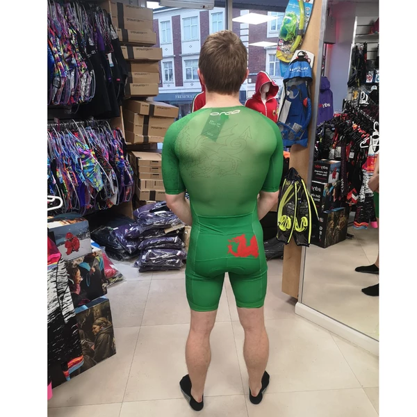 Orca - Mens Custom Welsh Short sleeved Trisuit 2 Orca - Mens Custom Welsh Short sleeved Trisuit - Image 2