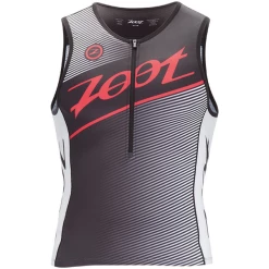 Zoot - Mens Tri Team Tank Black Race day Red