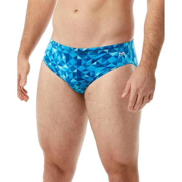 TYR - Mens Brief Optic Male Racer Teal/Multi 1 TYR - Mens Brief Optic Male Racer Teal/Multi